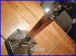 LAMPE PIROUETT modèle salon CHROME ET VERRE ART DECO