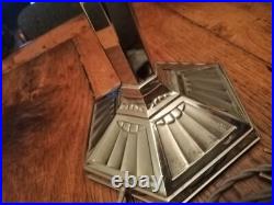 LAMPE PIROUETT modèle salon CHROME ET VERRE ART DECO