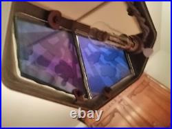 LAMPE PIROUETT modèle salon CHROME ET VERRE ART DECO