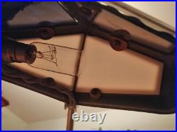 LAMPE PIROUETT modèle salon CHROME ET VERRE ART DECO