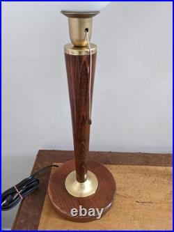 LAMPE STYLE MAZDA UNILUX couleur noyer ou autre art déco vintage 1930. Avec inte