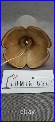 LAMPE VEILLEUSE ART DÉCO NEGRA BRONZE ET VERRE PRESSÉ MOULÉ Muller Degué