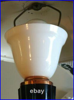 LAMPE de table CHAMPIGNON CUIVRE BAKéLITE OPALINE ART DéCO DESIGN 1920-50-ANCIEN