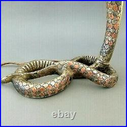 LAMPE en Bronze Art Déco Serpent Cobra 1re moitié XXe