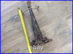 LOT de 3 ANCIEN PIED DE LAMPE EN FER FORGÉ ART DÉCO DÉCOR FEUILLAGE