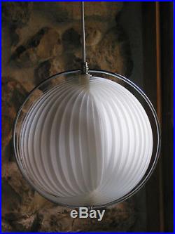 LUSTRE Lampe moon de VERNER PANTHON design 60/80 vintage pop art Diam 30 cm /