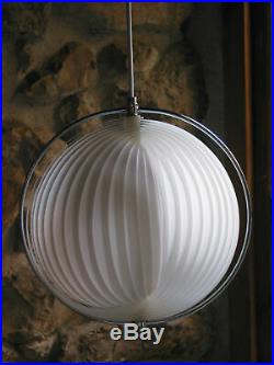 LUSTRE Lampe moon de VERNER PANTHON design 60/80 vintage pop art Diam 40 cm Hau