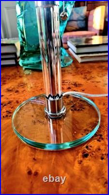 Lamp de table art deco verre dépoli 37cm lampe design vintage e27