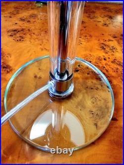 Lamp de table art deco verre dépoli 37cm lampe design vintage e27