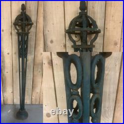 Lampadaire Art Deco Design Moderniste 1940 Pied de Lampe Ferronnerie Ancienne