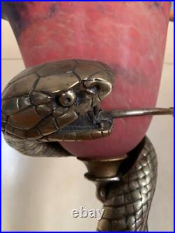 Lampadaire Cobra en bronze edgard Brandt