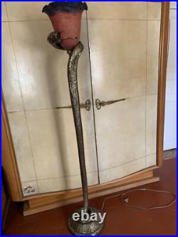 Lampadaire Cobra en bronze edgard Brandt