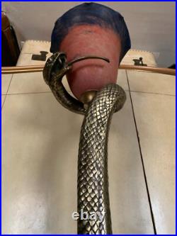 Lampadaire Cobra en bronze edgard Brandt