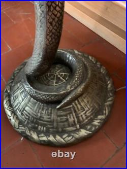 Lampadaire Cobra en bronze edgard Brandt