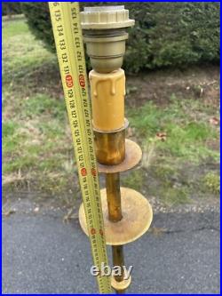 Lampadaire Lampe Design Art Deco Moderniste Fer Forgé Doré 1950 Vintage