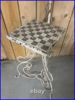 Lampadaire Pied de Lampe Art Deco Design Moderniste Ancien Fer Forgé Vintage