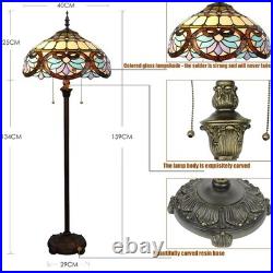Lampadaire Tiffany Style 16 Abat-jour Lampe Sur Pied vintage design en vitrail