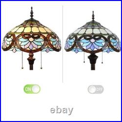 Lampadaire Tiffany Style 16 Abat-jour Lampe Sur Pied vintage design en vitrail
