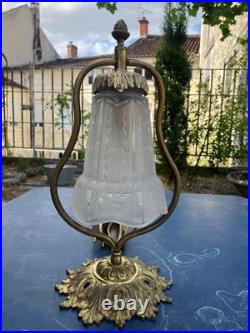 Lampe ART DECO PIED BRONZE LAMPE de chevet / de bureau