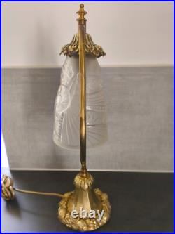 Lampe ART DECO PIED BRONZE LAMPE de chevet / de bureau