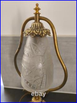 Lampe ART DECO PIED BRONZE LAMPE de chevet / de bureau