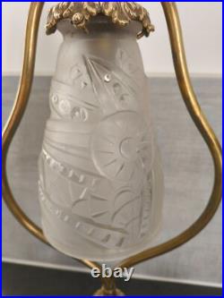 Lampe ART DECO PIED BRONZE LAMPE de chevet / de bureau