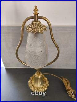 Lampe ART DECO PIED BRONZE LAMPE de chevet / de bureau