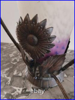 Lampe ART DECO SCHNEIDER PIED Fer Forgé LAMPE de chevet / de bureau