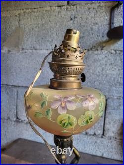 Lampe À Pétrole Art Nouveau Signée Guillemin