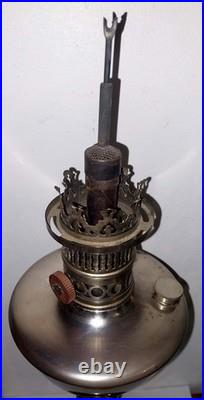 Lampe A Pétrole Moderne Tito Landi Titus Rare Pied Fleuri Art Deco Dilecta