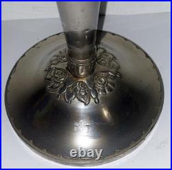 Lampe A Pétrole Moderne Tito Landi Titus Rare Pied Fleuri Art Deco Dilecta