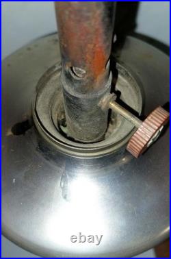 Lampe A Pétrole Moderne Tito Landi Titus Rare Pied Fleuri Art Deco Dilecta