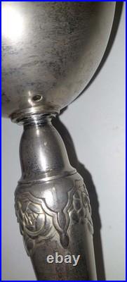 Lampe A Pétrole Moderne Tito Landi Titus Rare Pied Fleuri Art Deco Dilecta