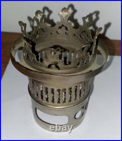 Lampe A Pétrole Moderne Tito Landi Titus Rare Pied Fleuri Art Deco Dilecta