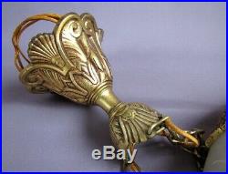 Lampe Albâtre Aigle en Bronze