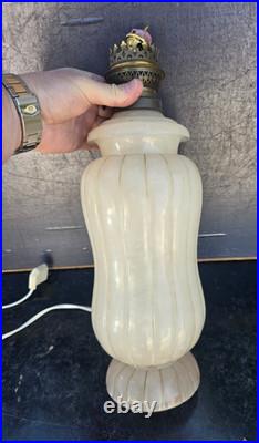 Lampe Albtre Art Deco Travail Francais/italien Alabaster 1925 Sue Et Mare Etc