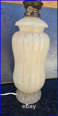 Lampe Albtre Art Deco Travail Francais/italien Alabaster 1925 Sue Et Mare Etc