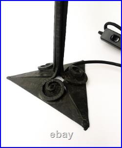 Lampe Art Déco André Neut & Charles Schneider en fer forgé et verre