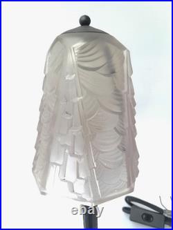 Lampe Art Déco André Neut & Charles Schneider en fer forgé et verre