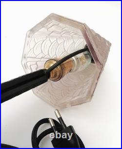 Lampe Art Déco André Neut & Charles Schneider en fer forgé et verre