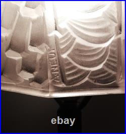 Lampe Art Déco André Neut & Charles Schneider en fer forgé et verre