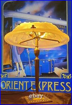 Lampe Art Déco Art Nouveau (Bronze ou Laiton) Signé Ros (Degué)