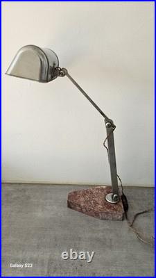 Lampe Art Déco Artisanat Français Bureau articulée vintage 1930/50's