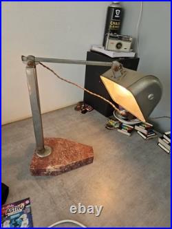 Lampe Art Déco Artisanat Français Bureau articulée vintage 1930/50's