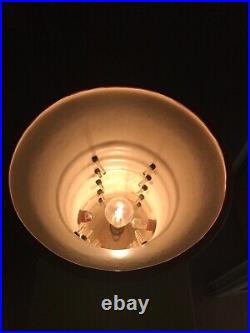 Lampe Art Deco Ceramique Emaillé Rouge Marque Art Luminescences Paris