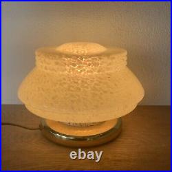 Lampe Art Deco Champignon Verre De Clichy Jaune