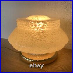 Lampe Art Deco Champignon Verre De Clichy Jaune