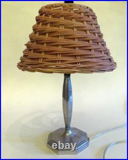 Lampe Art Deco Christofle métal argenté 1925 estampillé et numéroté