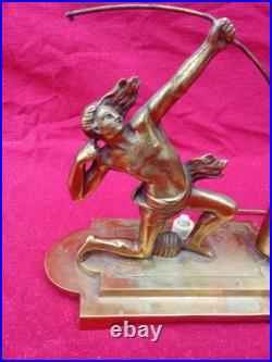 Lampe Art Déco En Bronze