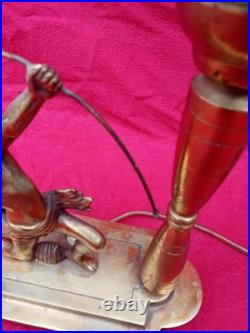 Lampe Art Déco En Bronze